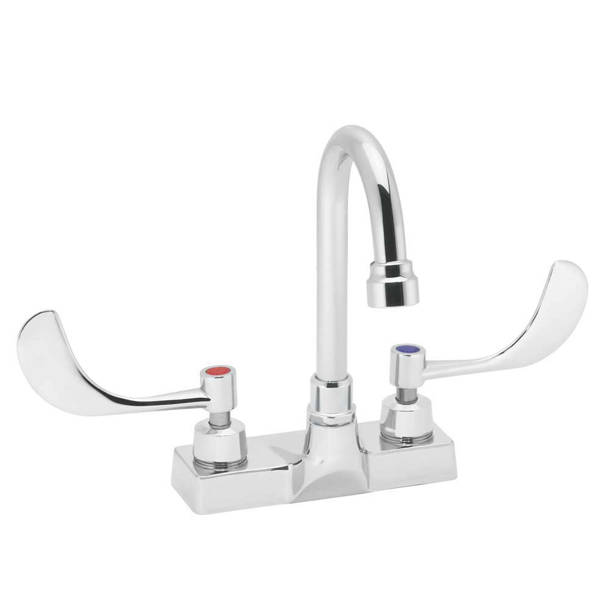 Speakman Commander Freiliegende 2-Griff Dusche – Poliertes Chrom, Für Regenduschkopf, 15,2 Cm Lochabstand